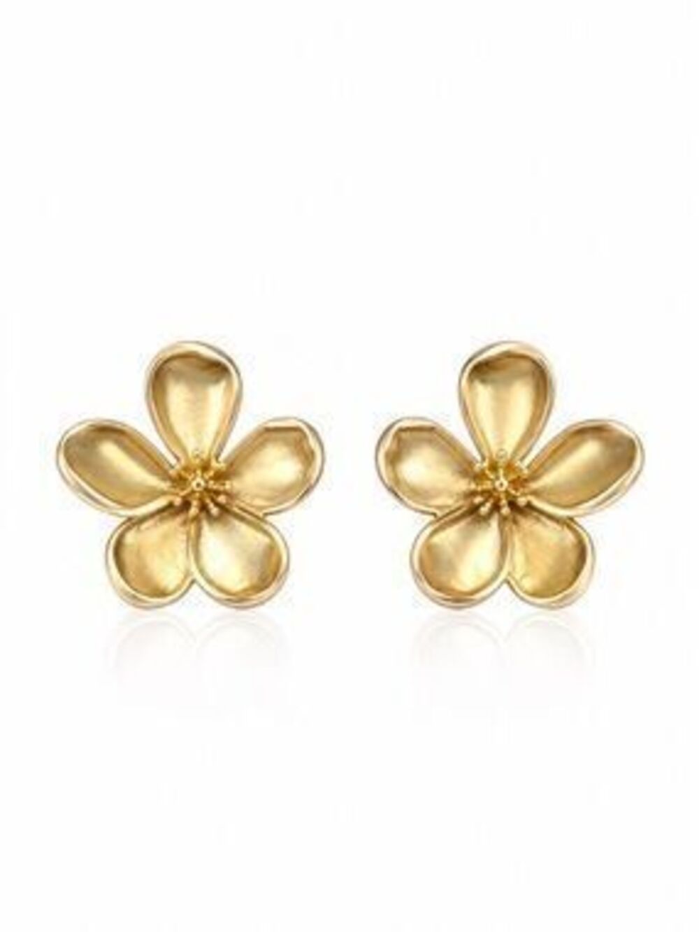 Minimalist Gold Floral Earrings
